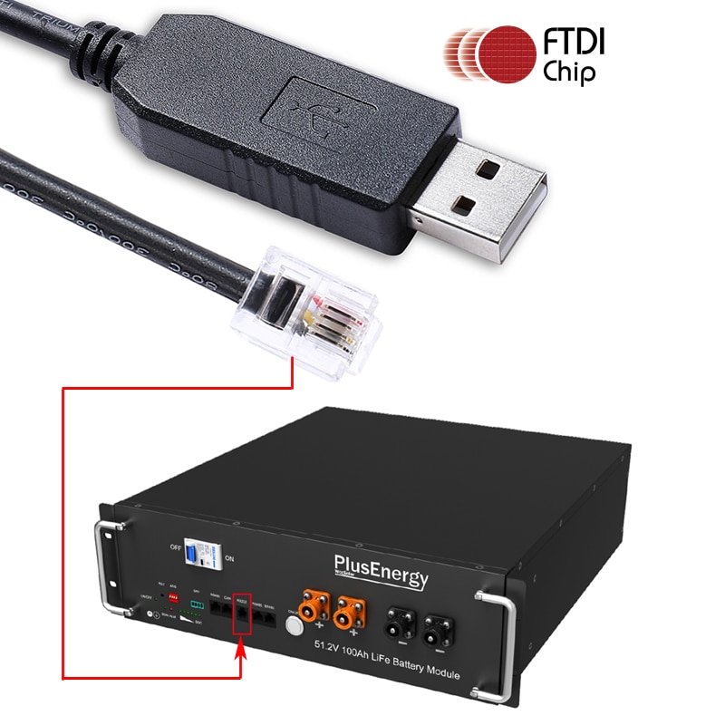  ܼ  ͸ ̺, PlusEnergy TS2400 LP18-48100 LifePO4 ͸, FTDI FT231 USB RS232-RJ11 6P4C